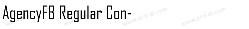 AgencyFB Regular Con字体转换